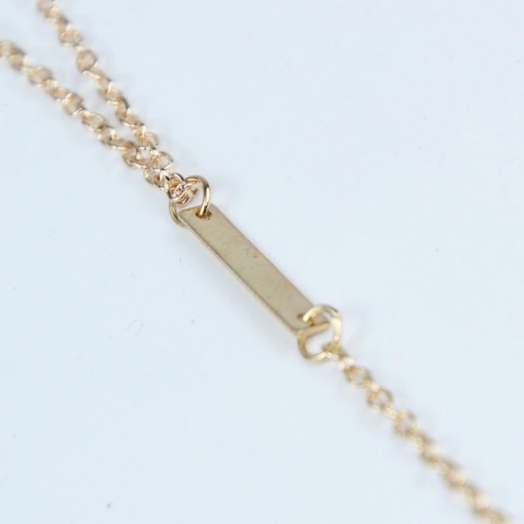 New! Gold Double Bar Drop Necklace - Picture 4 of 9